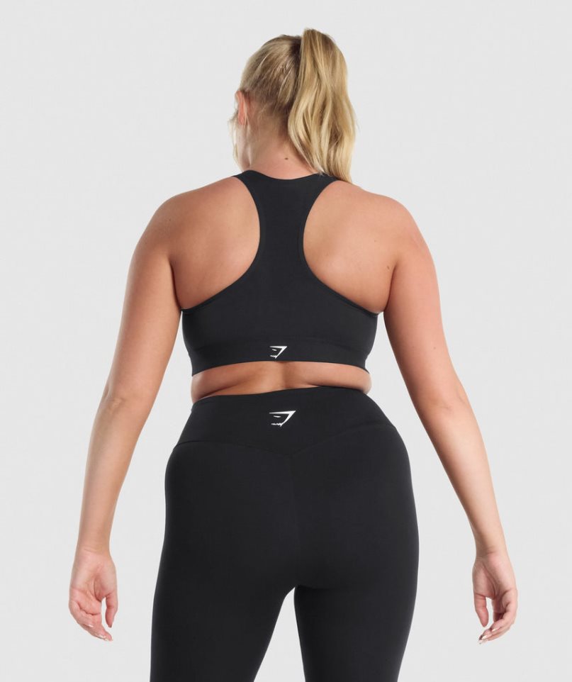 Women's Gymshark Lightweight High Support Sports Bra Black | NZ 8DQJPO